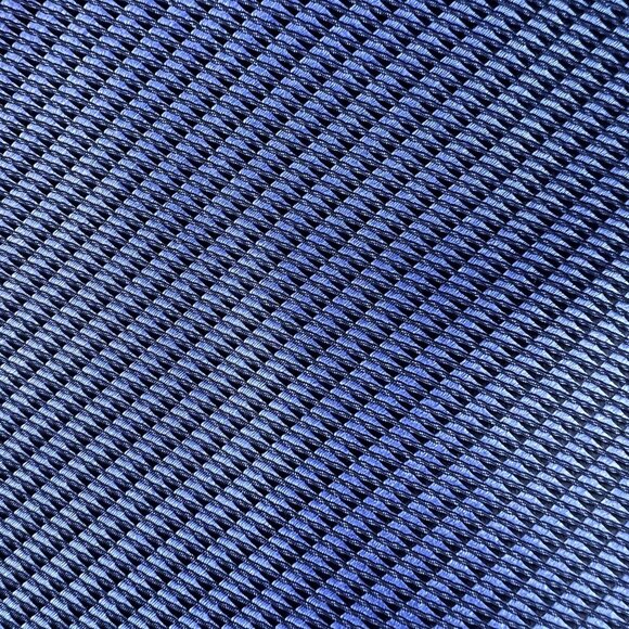 Alexander Julian Colours Mens Repp Tie Blue Textured Woven Silk Necktie Classic - Picture 11 of 11